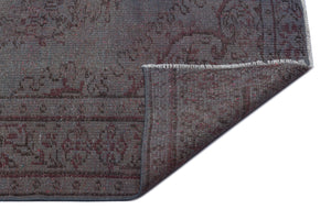 Gray Over Dyed Vintage Rug 5'7'' x 8'8'' ft 170 x 264 cm