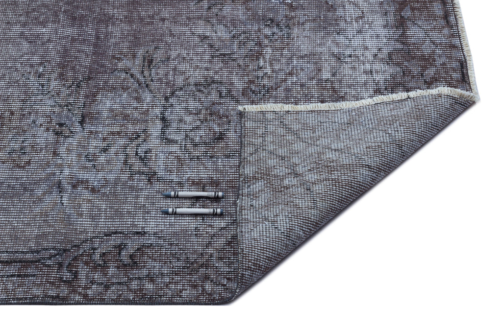 Gray Over Dyed Vintage Rug 5'6'' x 8'12'' ft 168 x 274 cm