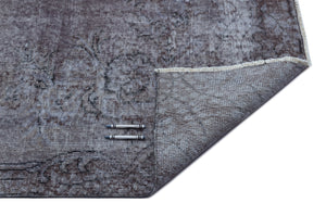 Gray Over Dyed Vintage Rug 5'6'' x 8'12'' ft 168 x 274 cm