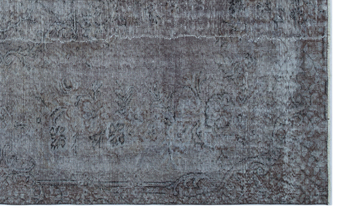 Gray Over Dyed Vintage Rug 5&#39;6&#39;&#39; x 8&#39;12&#39;&#39; ft 168 x 274 cm