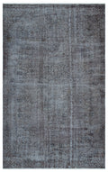 Gray Over Dyed Vintage Rug 5'6'' x 8'12'' ft 168 x 274 cm