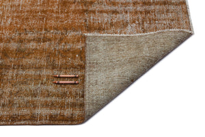 Brown Over Dyed Vintage Rug 6'1'' x 8'12'' ft 185 x 274 cm