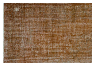 Brown Over Dyed Vintage Rug 6'1'' x 8'12'' ft 185 x 274 cm