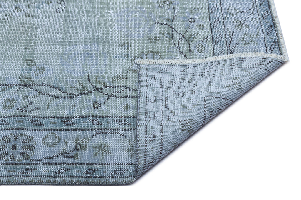 Blue Over Dyed Vintage Rug 4'9'' x 8'8'' ft 146 x 265 cm