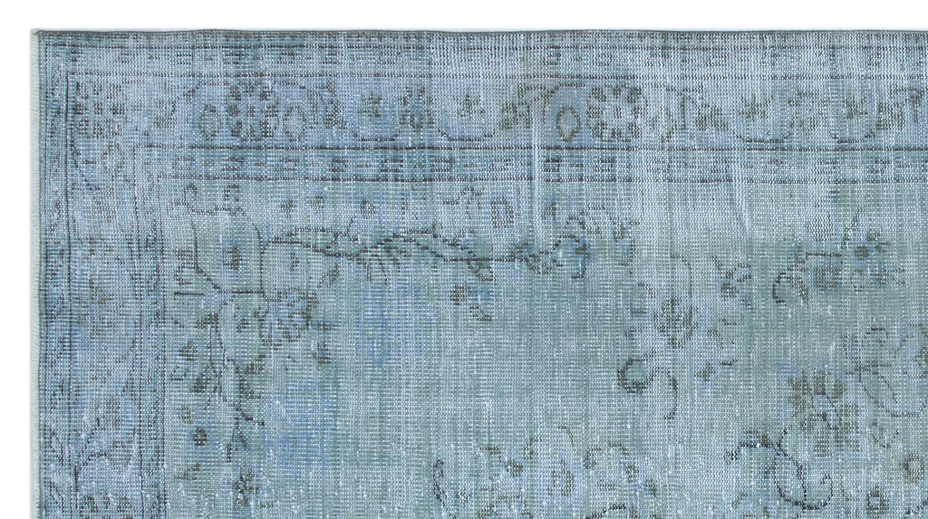 Blue Over Dyed Vintage Rug 4'9'' x 8'8'' ft 146 x 265 cm