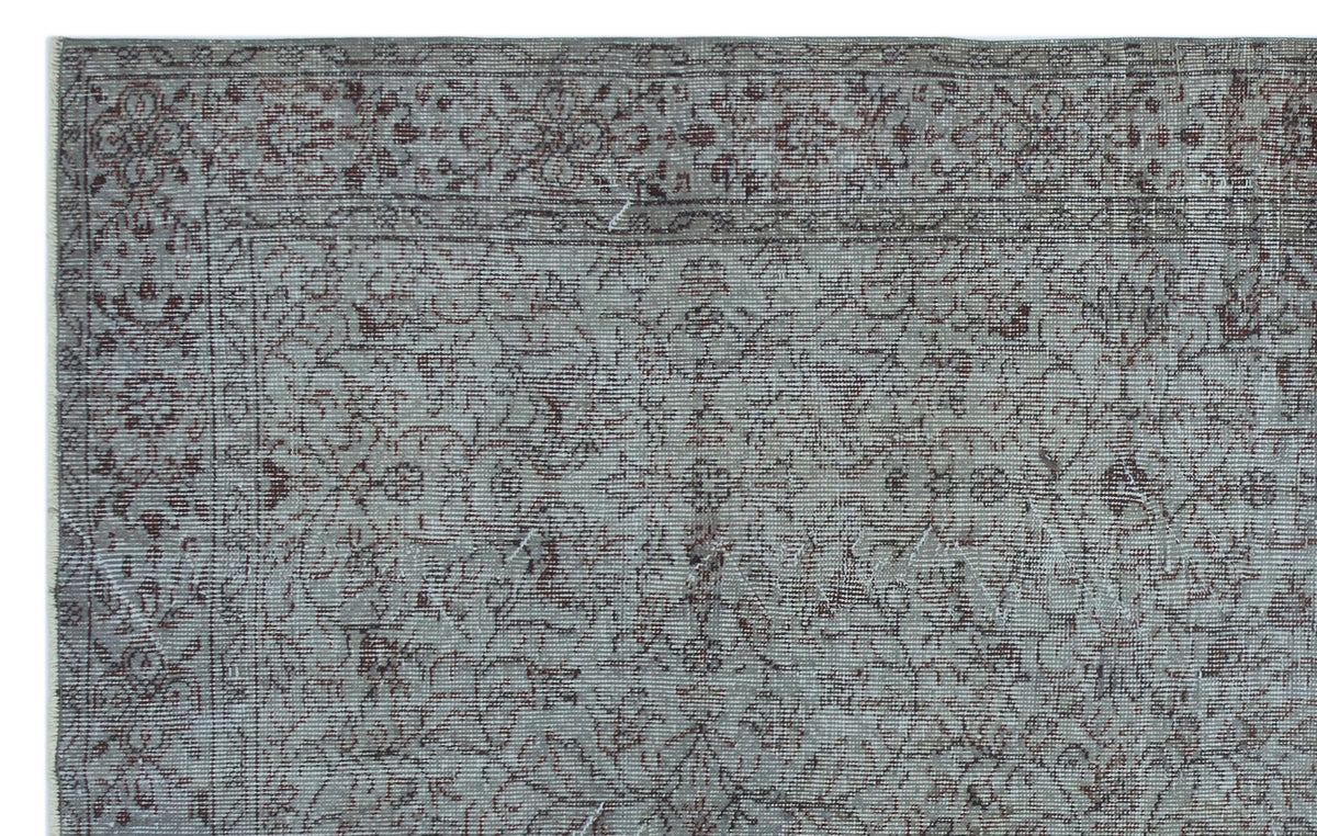 Blue Over Dyed Vintage Rug 5&#39;4&#39;&#39; x 8&#39;6&#39;&#39; ft 163 x 259 cm