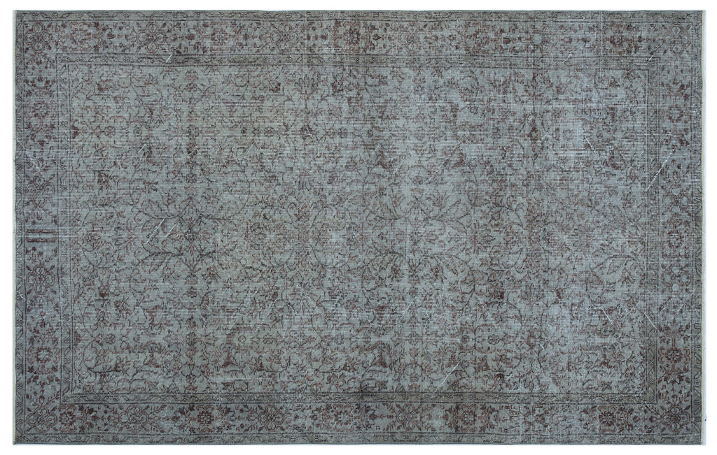 Blue Over Dyed Vintage Rug 5'4'' x 8'6'' ft 163 x 259 cm