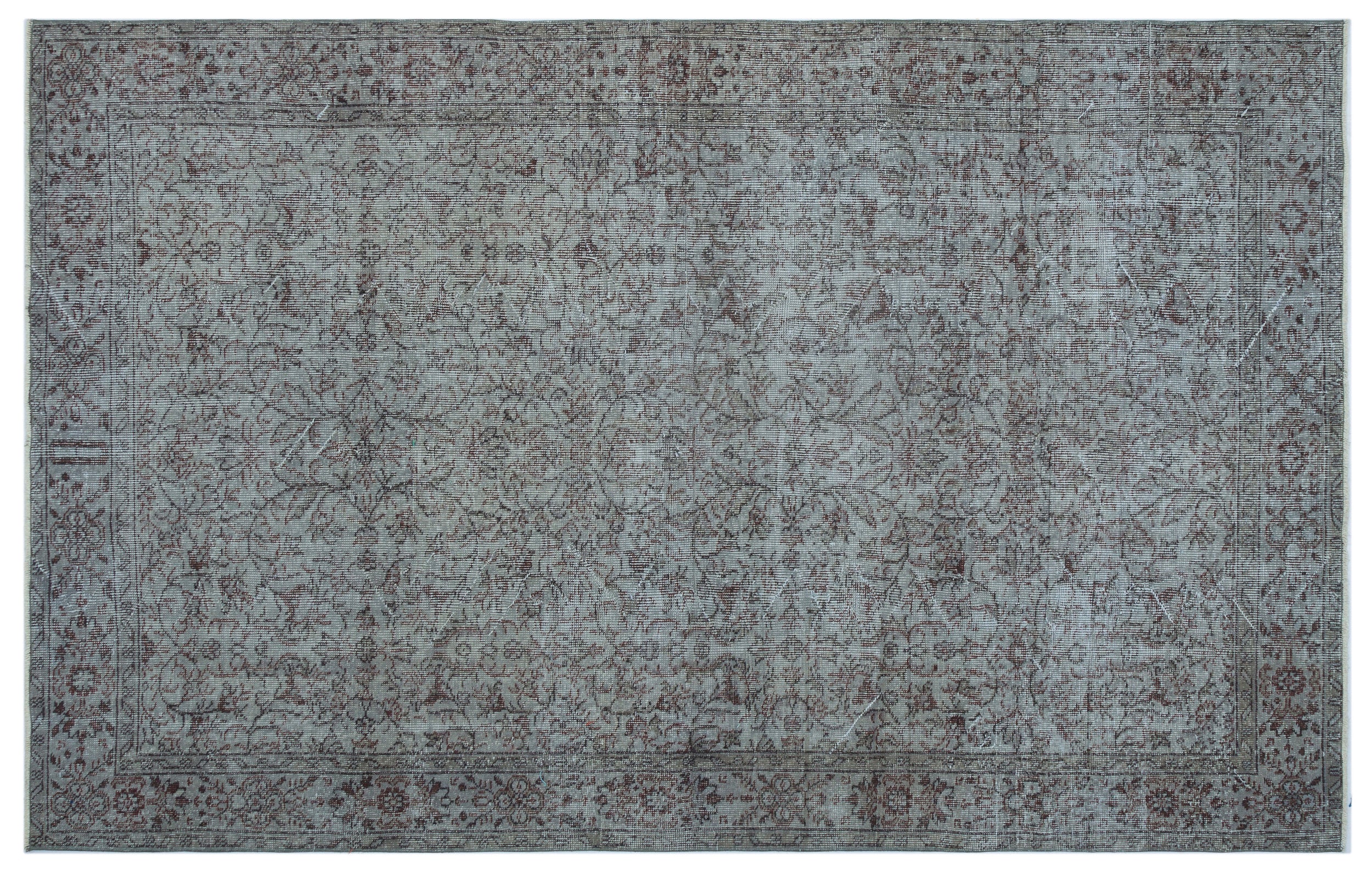 Blue Over Dyed Vintage Rug 5'4'' x 8'6'' ft 163 x 259 cm