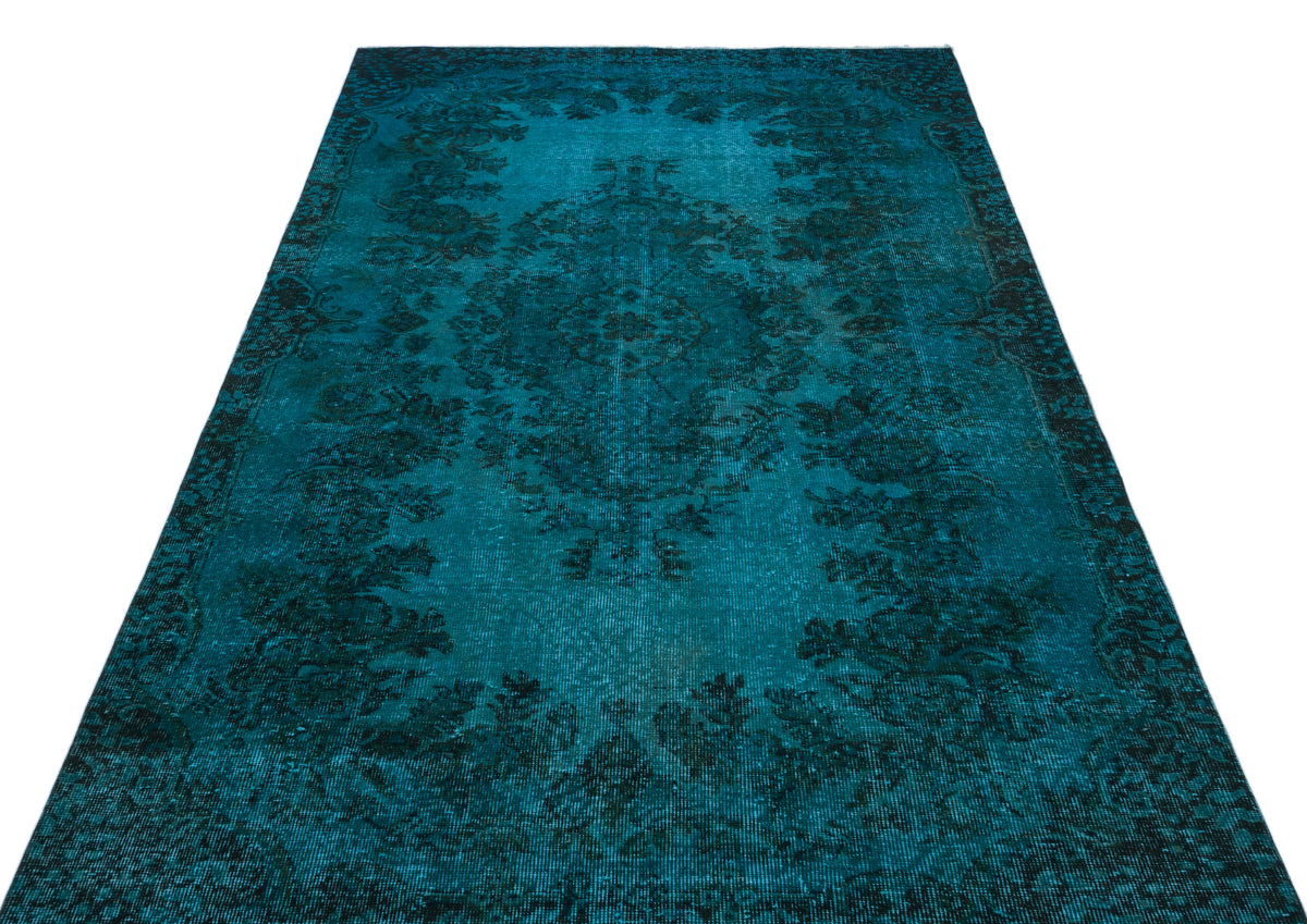 Retro Over Dyed Vintage Rug 5&#39;1&#39;&#39; x 9&#39;3&#39;&#39; ft 155 x 283 cm