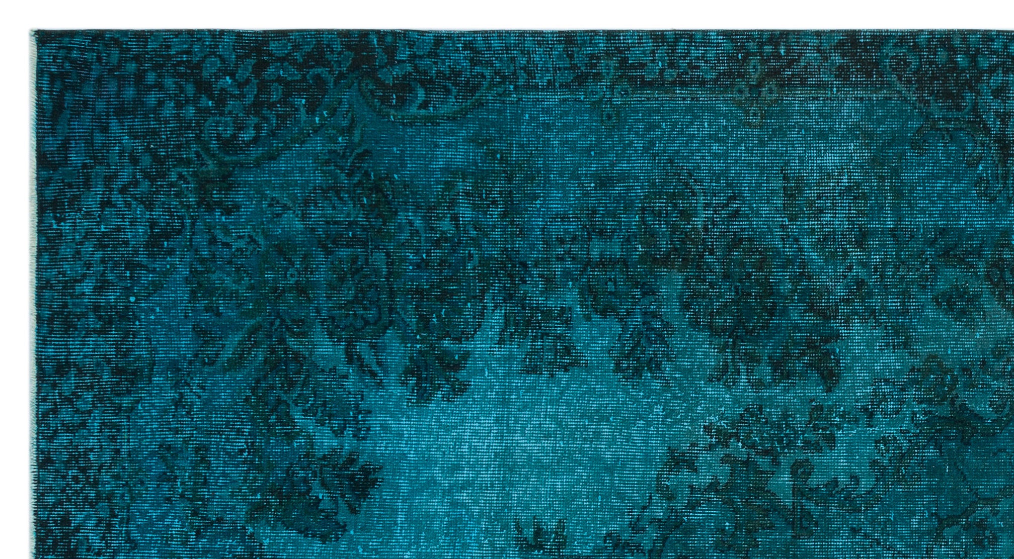 Retro Over Dyed Vintage Rug 5'1'' x 9'3'' ft 155 x 283 cm