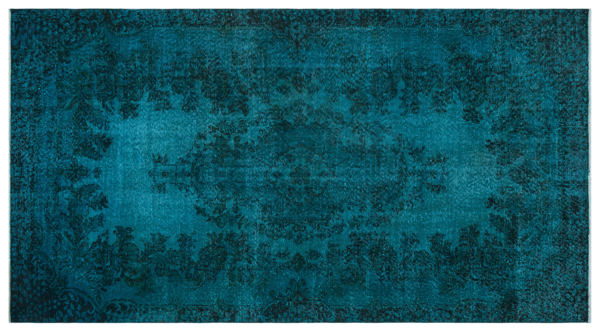 Retro Over Dyed Vintage Rug 5&#39;1&#39;&#39; x 9&#39;3&#39;&#39; ft 155 x 283 cm