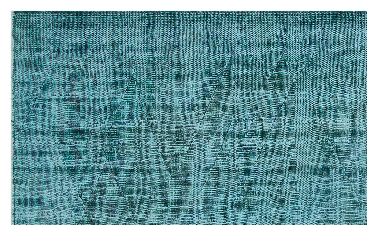 Turquoise  Over Dyed Vintage Rug 5&#39;7&#39;&#39; x 9&#39;3&#39;&#39; ft 170 x 283 cm
