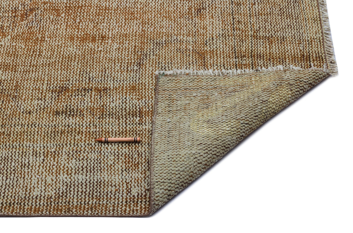 Brown Over Dyed Vintage Rug 5&#39;11&#39;&#39; x 8&#39;12&#39;&#39; ft 181 x 274 cm