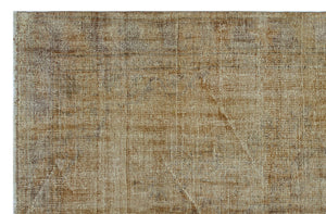 Brown Over Dyed Vintage Rug 5'11'' x 8'12'' ft 181 x 274 cm
