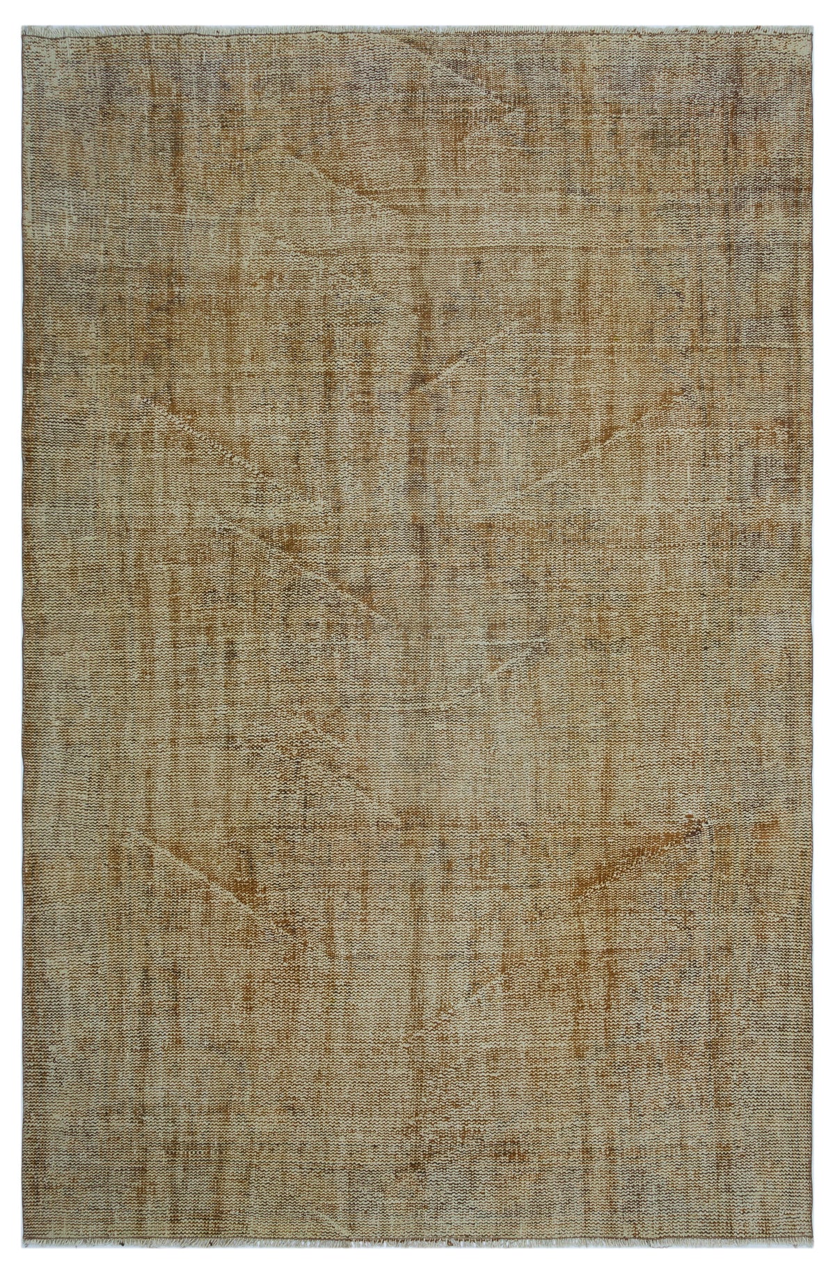 Brown Over Dyed Vintage Rug 5&#39;11&#39;&#39; x 8&#39;12&#39;&#39; ft 181 x 274 cm
