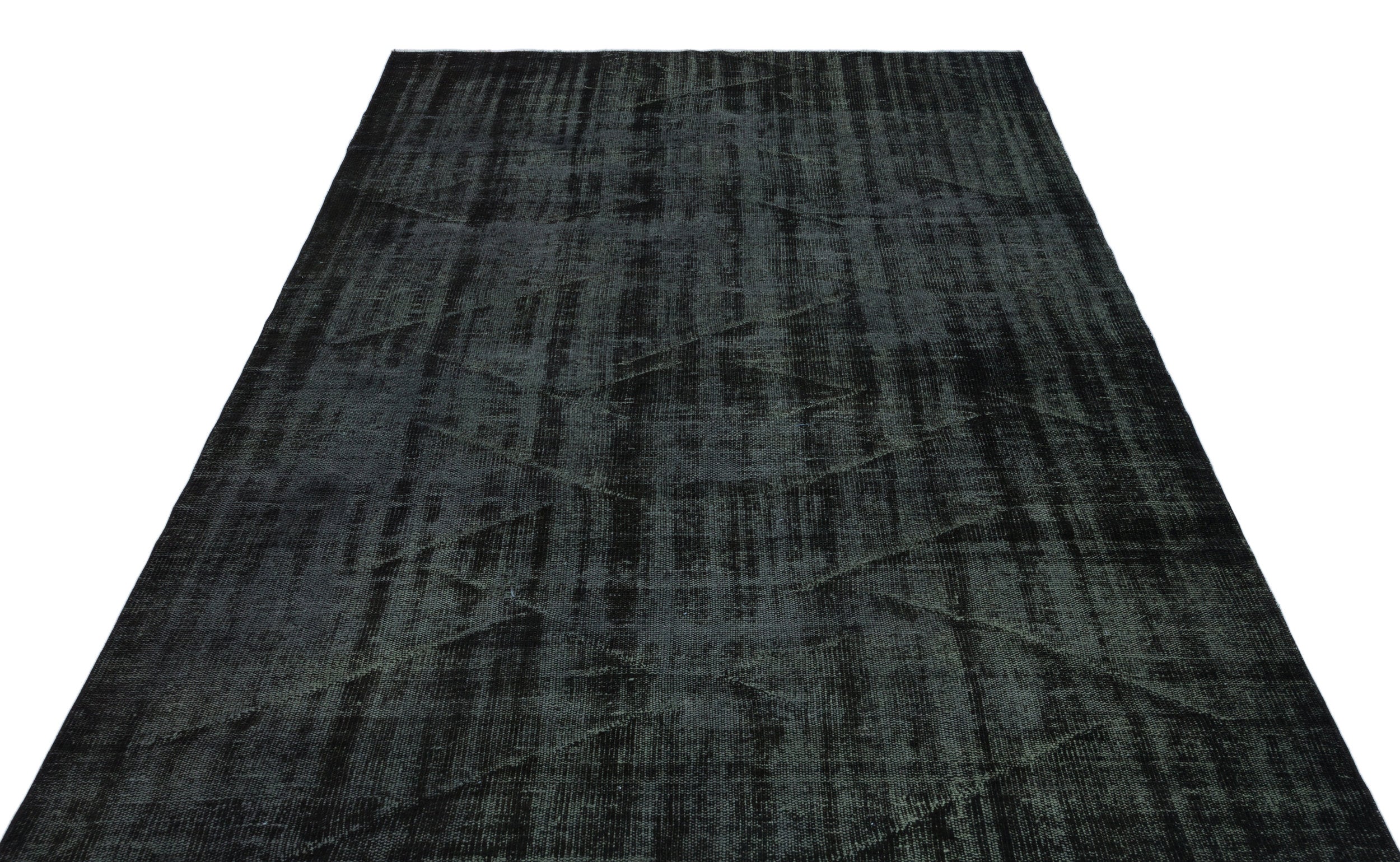Black Over Dyed Vintage Rug 5'10'' x 8'8'' ft 179 x 264 cm