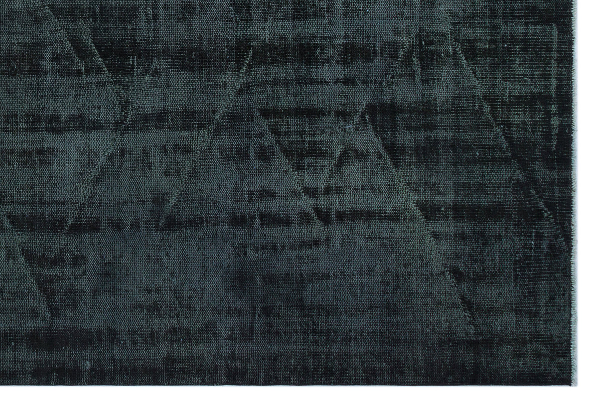 Black Over Dyed Vintage Rug 5&#39;10&#39;&#39; x 8&#39;8&#39;&#39; ft 179 x 264 cm