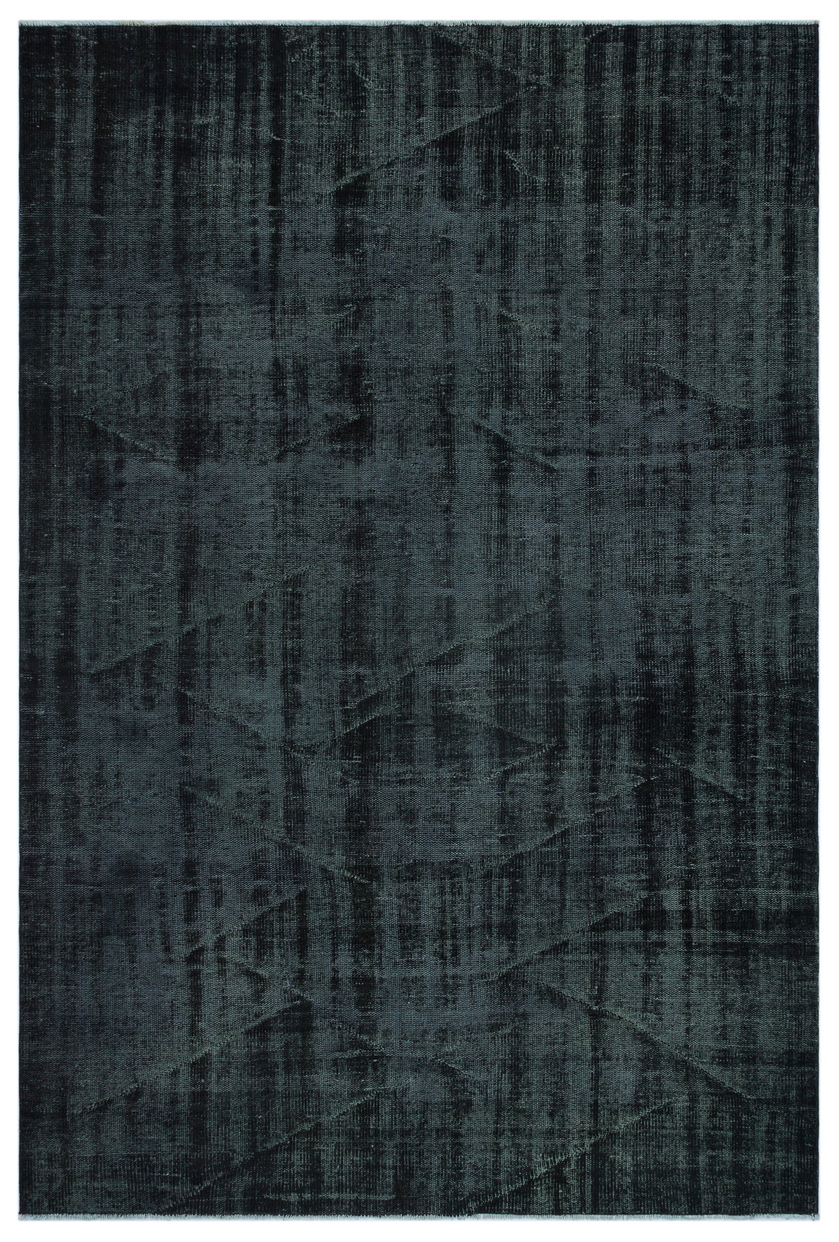 Black Over Dyed Vintage Rug 5'10'' x 8'8'' ft 179 x 264 cm