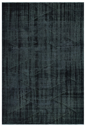 Black Over Dyed Vintage Rug 5'10'' x 8'8'' ft 179 x 264 cm
