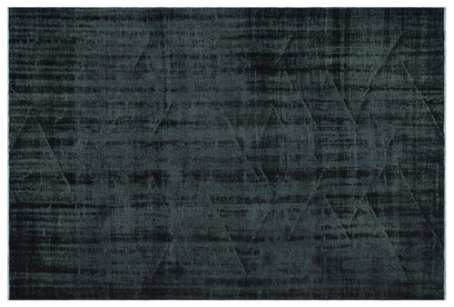 Black Over Dyed Vintage Rug 5'10'' x 8'8'' ft 179 x 264 cm