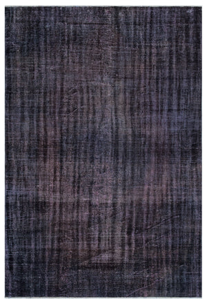 Black Over Dyed Vintage Rug 5'8'' x 8'4'' ft 173 x 255 cm