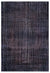 Black Over Dyed Vintage Rug 5'8'' x 8'4'' ft 173 x 255 cm