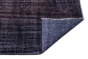 Black Over Dyed Vintage Rug 5'8'' x 8'4'' ft 173 x 255 cm