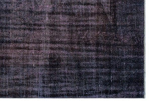 Black Over Dyed Vintage Rug 5'8'' x 8'4'' ft 173 x 255 cm