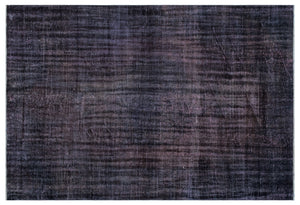 Black Over Dyed Vintage Rug 5'8'' x 8'4'' ft 173 x 255 cm