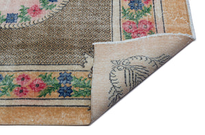 Naturel Over Dyed Vintage Rug 5'5'' x 9'0'' ft 165 x 275 cm