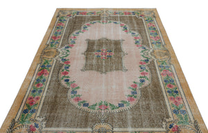 Naturel Over Dyed Vintage Rug 5'5'' x 9'0'' ft 165 x 275 cm