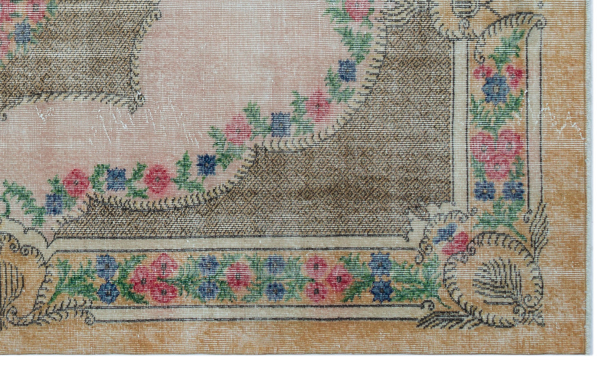 Naturel Over Dyed Vintage Rug 5&#39;5&#39;&#39; x 9&#39;0&#39;&#39; ft 165 x 275 cm