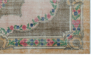 Naturel Over Dyed Vintage Rug 5'5'' x 9'0'' ft 165 x 275 cm