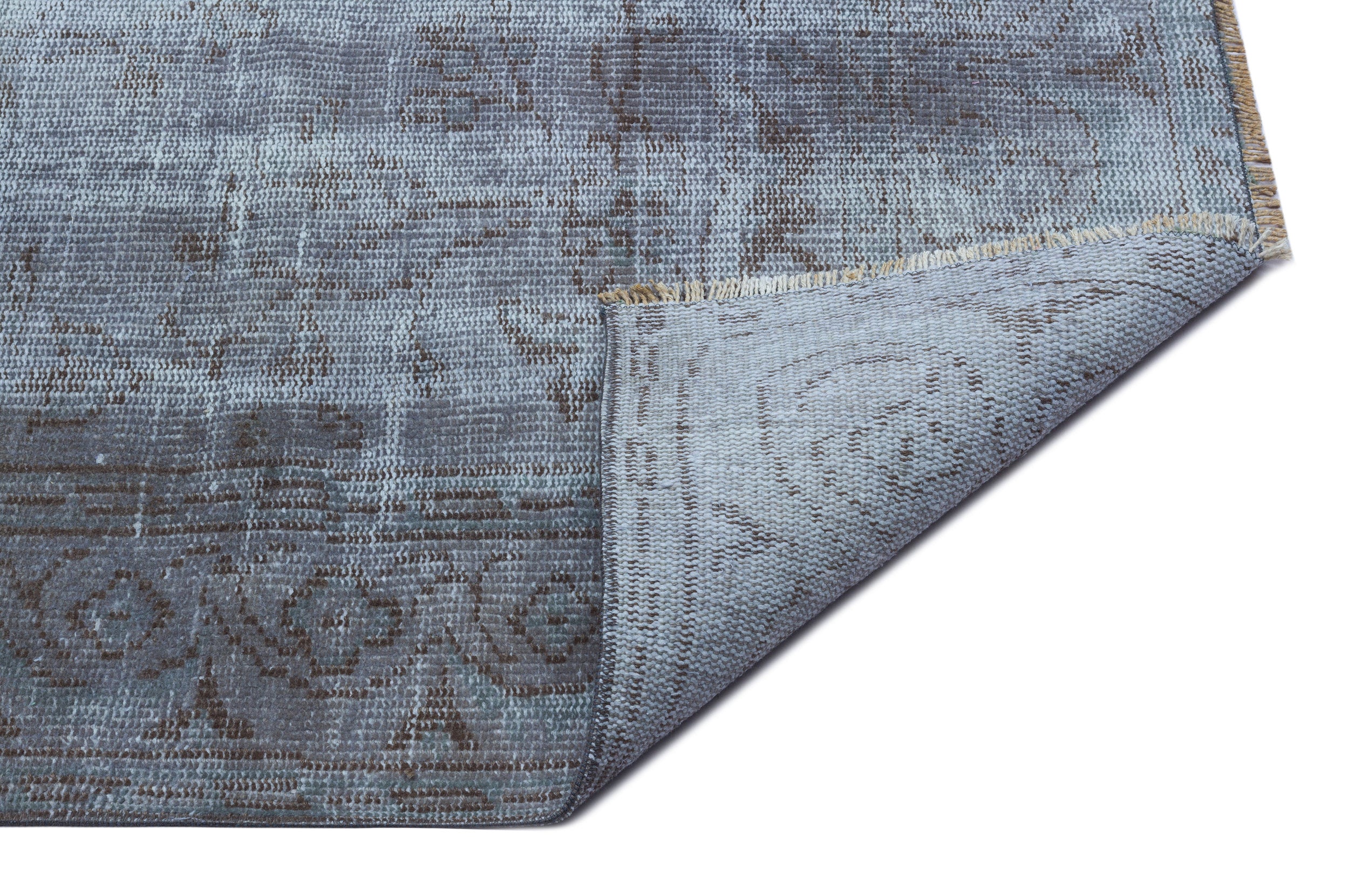 Blue Over Dyed Vintage Rug 5'3'' x 8'5'' ft 159 x 256 cm
