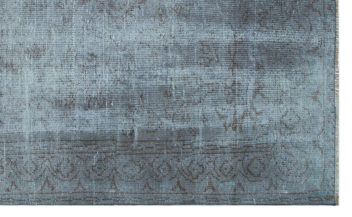 Blue Over Dyed Vintage Rug 5&#39;3&#39;&#39; x 8&#39;5&#39;&#39; ft 159 x 256 cm