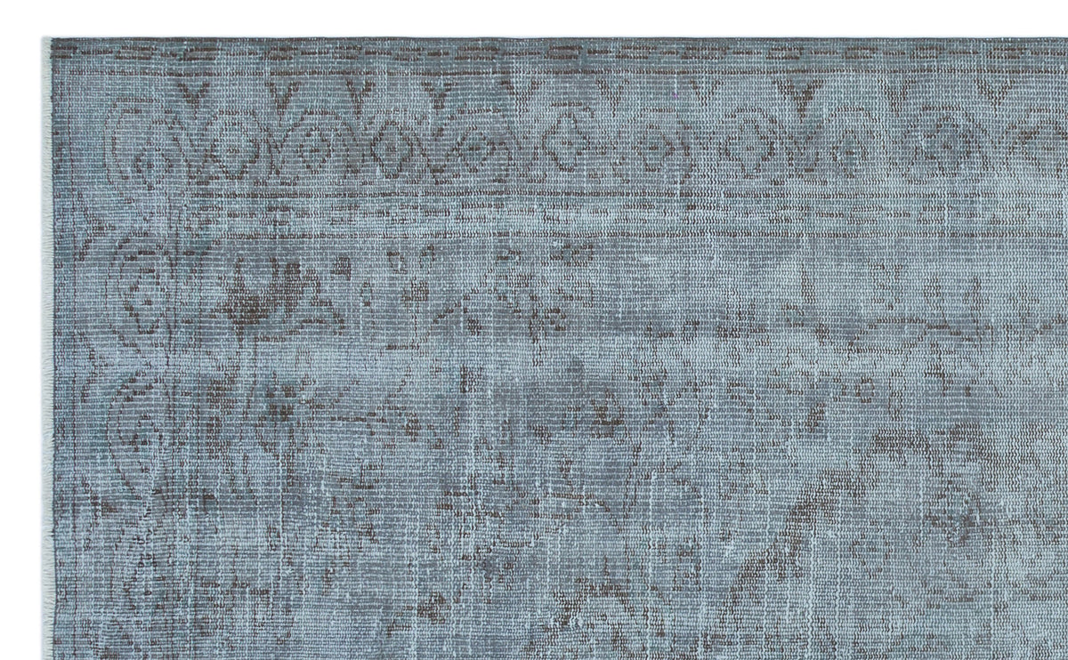 Blue Over Dyed Vintage Rug 5&#39;3&#39;&#39; x 8&#39;5&#39;&#39; ft 159 x 256 cm