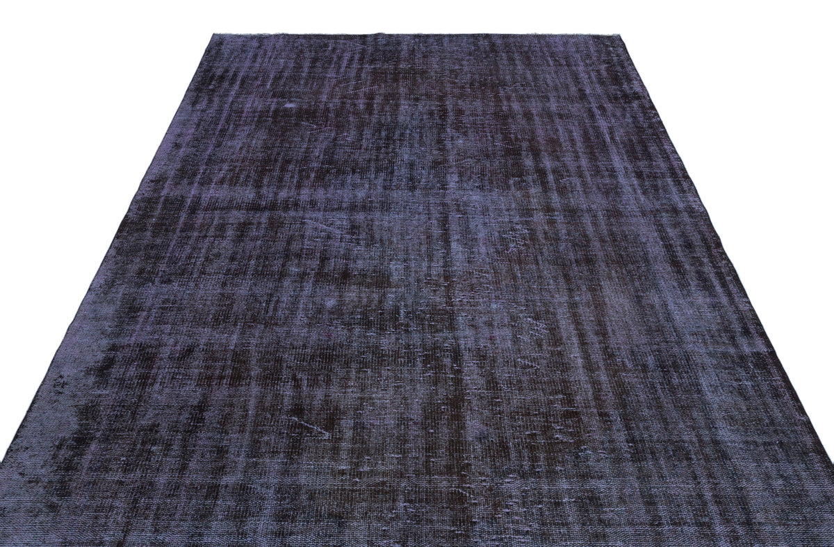 Black Over Dyed Vintage Rug 6&#39;1&#39;&#39; x 10&#39;2&#39;&#39; ft 186 x 309 cm