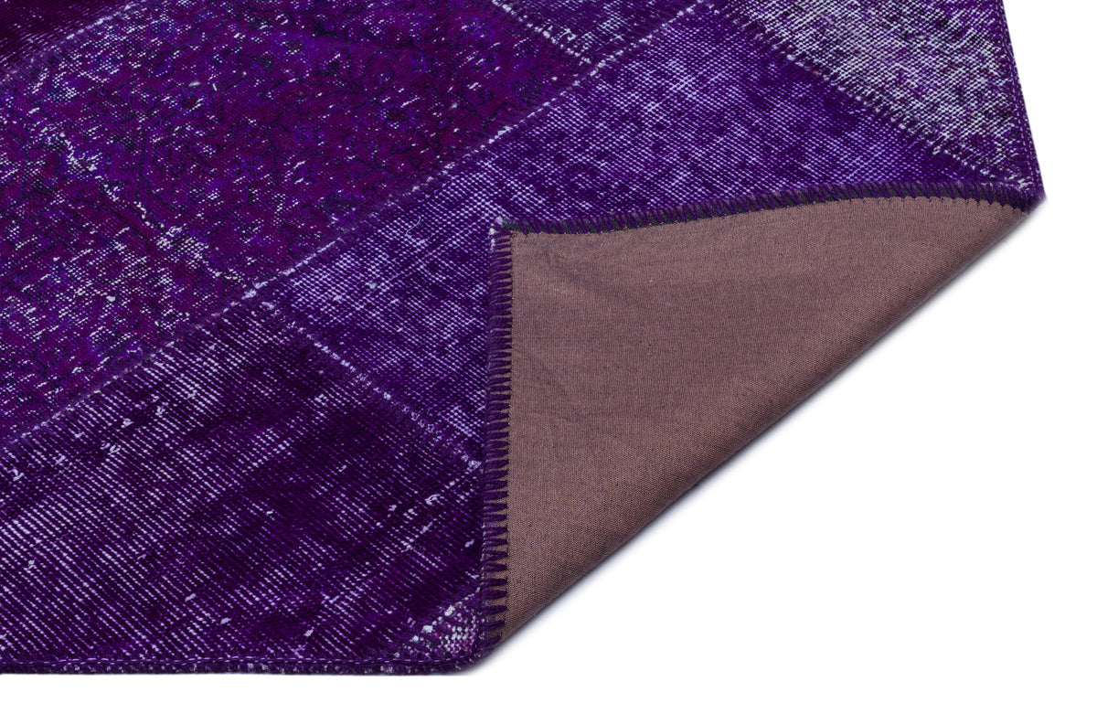 Purple Over Dyed Patchwork Unique Rug 3&#39;11&#39;&#39; x 5&#39;11&#39;&#39; ft 120 x 180 cm