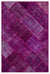 Fuchsia Over Dyed Patchwork Unique Rug 3'11'' x 5'11'' ft 120 x 180 cm