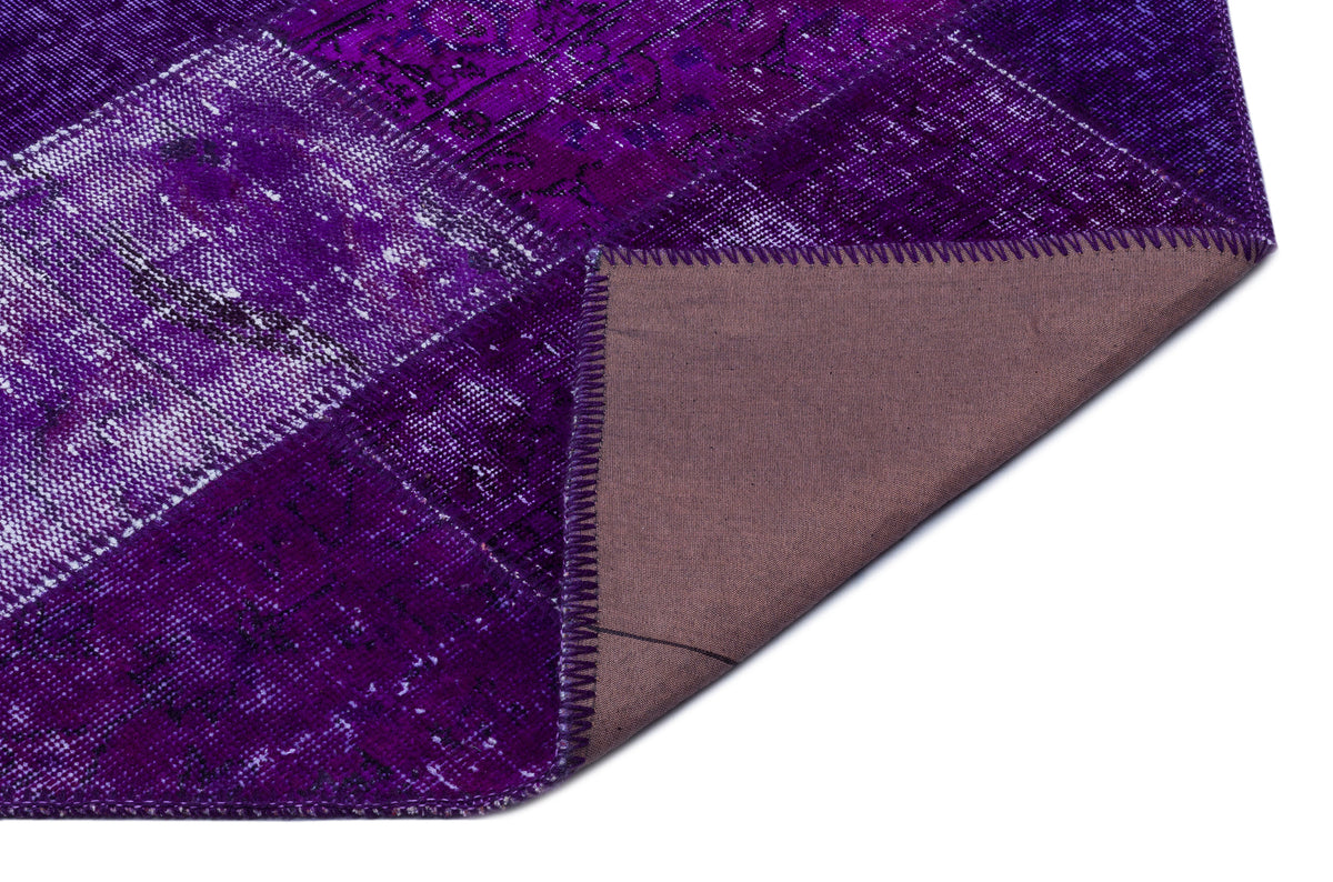 Purple Over Dyed Patchwork Unique Rug 3&#39;11&#39;&#39; x 5&#39;11&#39;&#39; ft 120 x 180 cm
