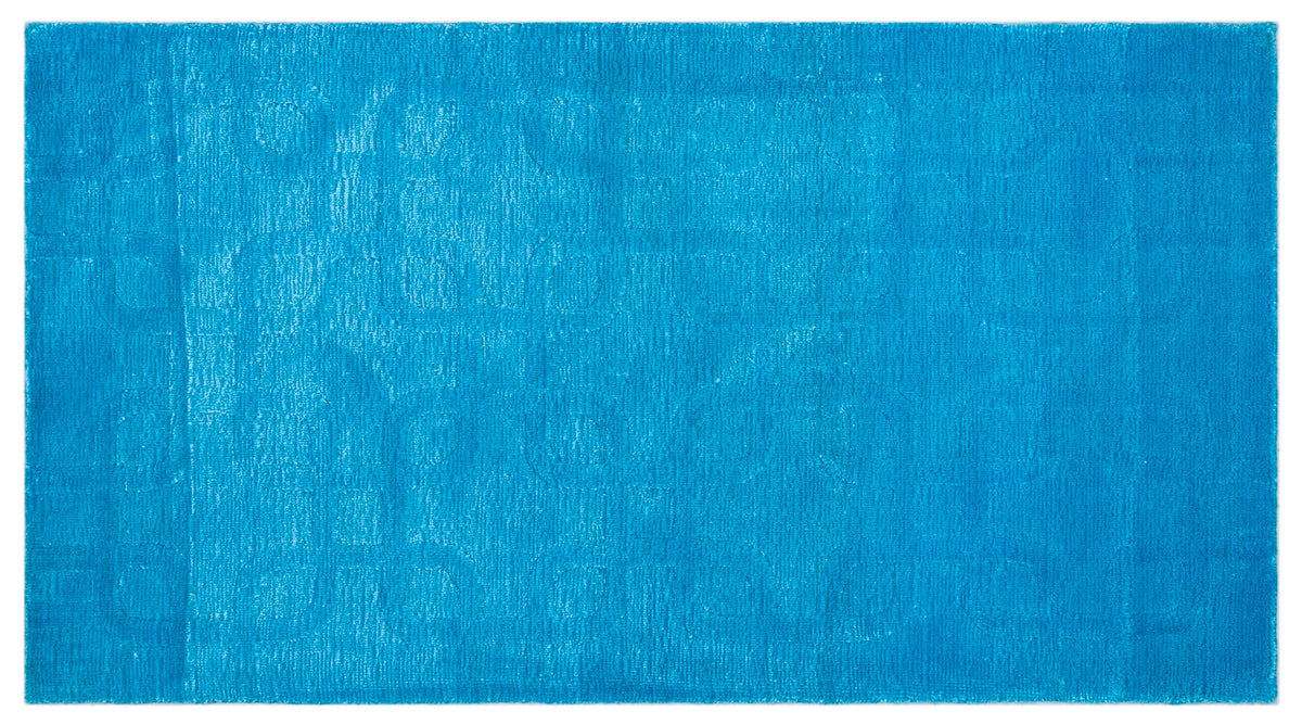 Striped Over Dyed Kilim Rug 2&#39;7&#39;&#39; x 4&#39;10&#39;&#39; ft 80 x 148 cm