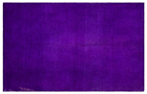 Striped Over Dyed Kilim Rug 3'12'' x 6'4'' ft 121 x 193 cm