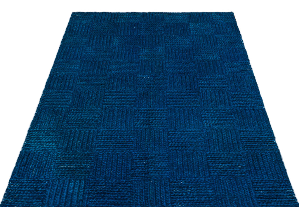 Striped Over Dyed Kilim Rug 4'0'' x 6'4'' ft 122 x 193 cm