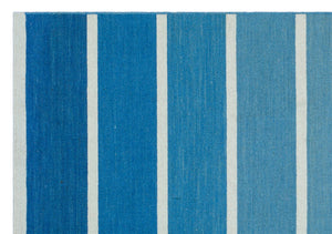 Striped Over Dyed Kilim Rug 4'0'' x 5'10'' ft 123 x 178 cm