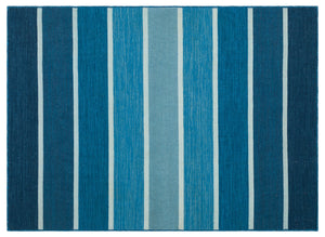 Striped Over Dyed Kilim Rug 4'2'' x 5'8'' ft 126 x 173 cm