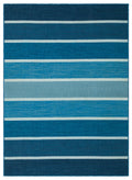 Striped Over Dyed Kilim Rug 4'2'' x 5'8'' ft 126 x 173 cm