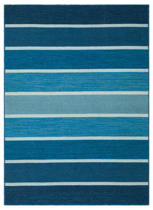 Striped Over Dyed Kilim Rug 4'2'' x 5'8'' ft 126 x 173 cm