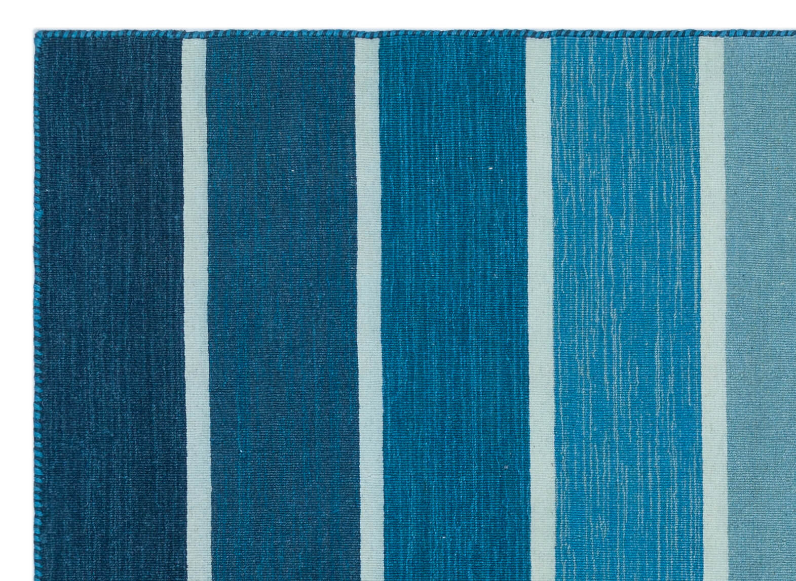 Striped Over Dyed Kilim Rug 4'2'' x 5'8'' ft 126 x 173 cm