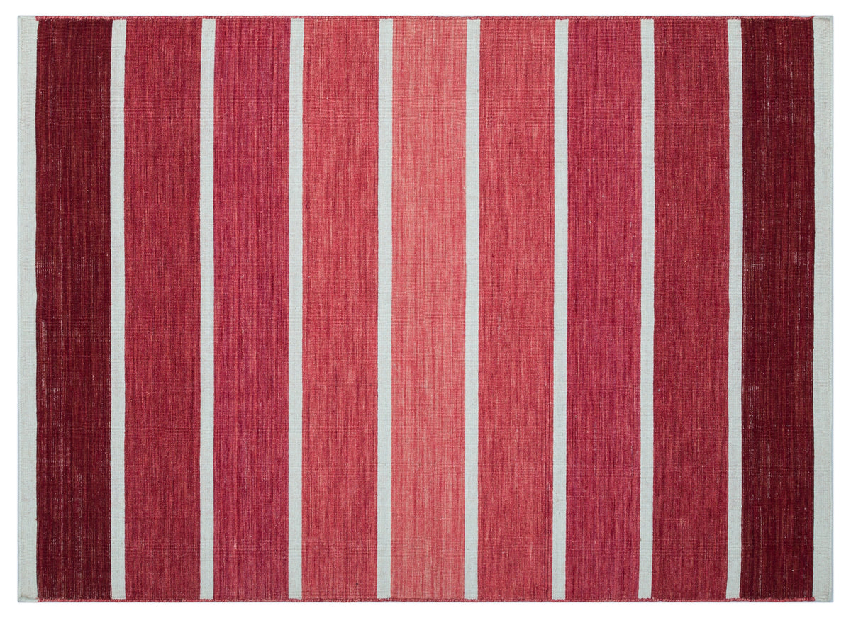 Striped Over Dyed Kilim Rug 4&#39;2&#39;&#39; x 5&#39;11&#39;&#39; ft 128 x 180 cm
