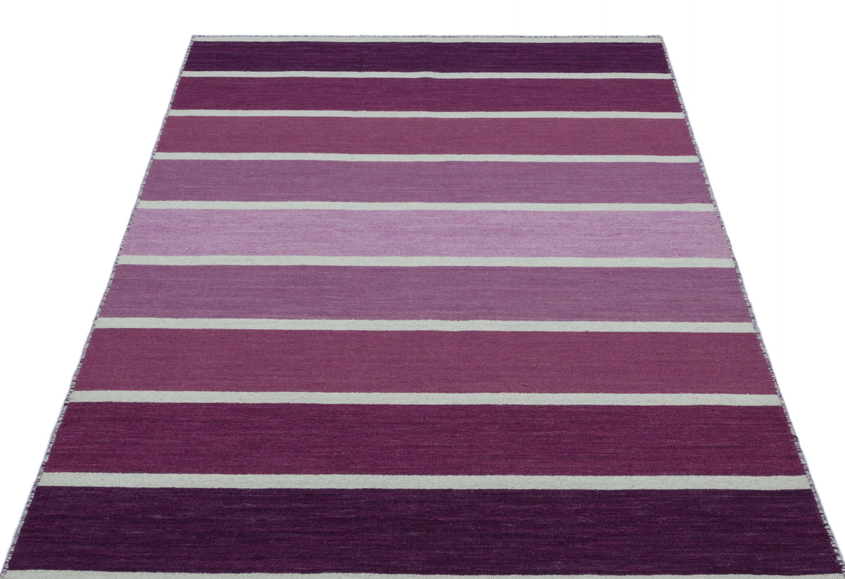 Striped Over Dyed Kilim Rug 4&#39;0&#39;&#39; x 6&#39;0&#39;&#39; ft 122 x 183 cm
